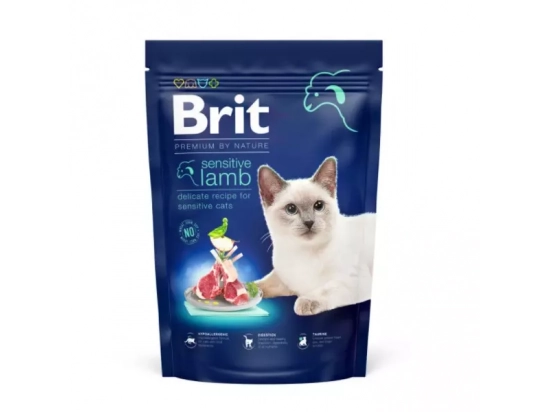 Фото - сухий корм Brit Premium Cat Sensitive Lamb сухий корм для кішок з чутливим травленням ЯГНЯ