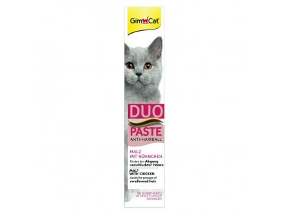Фото 3 -  для выведения шерсти Gimcat ANTI-HAIRBALL DUO PASTE паста для выведения шерсти со вкусом курицы