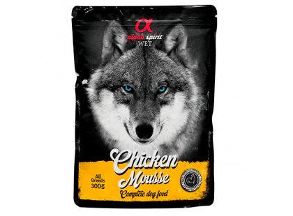 Фото 2 -  вологий корм (консерви) Alpha Spirit Chicken Mousse беззерновий вологий корм для собак КУРКА