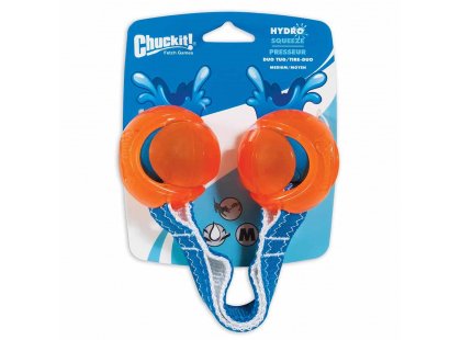 Фото 3 -  игрушки CHUCKIT Hydrosqueeze Duo Tug игрушка для собак 2 МЯЧА С РЕМНЕМ