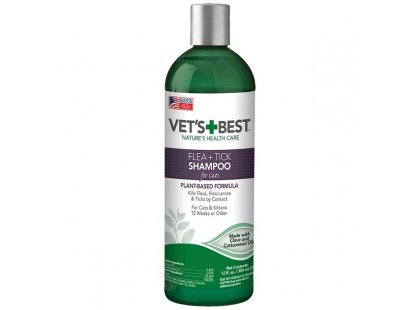 Фото - от блох и клещей Vets Best FLEA & TICK SHAMPOO шампунь от блох и клещей для кошек