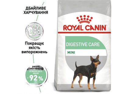Фото 5 -  сухой корм Royal Canin MINI DIGESTIVE CARE корм для собак мелких пород с чувствительным пищеварением (до 10 кг)