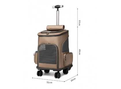 Фото - переноски, сумки, рюкзаки Voyager Pet Trolley Bag водонепроницаемая тележка-рюкзак для кошек и собак, бежевый