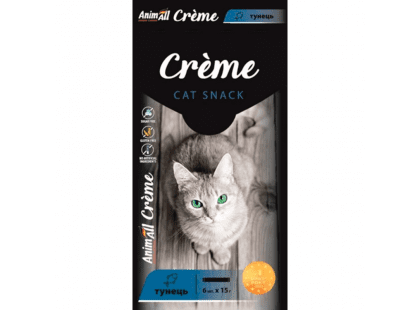 Фото - AnimAll Cat Snack Creme ласощі у вигляді крему для котів ТУНЕЦЬ ласощі AnimAll Cat Snack Creme ласощі у вигляді крему для котів ТУНЕЦЬ