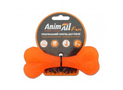 Фото 2 -  игрушки AnimAll Fun игрушка для собак КОСТЬ, оранжевый