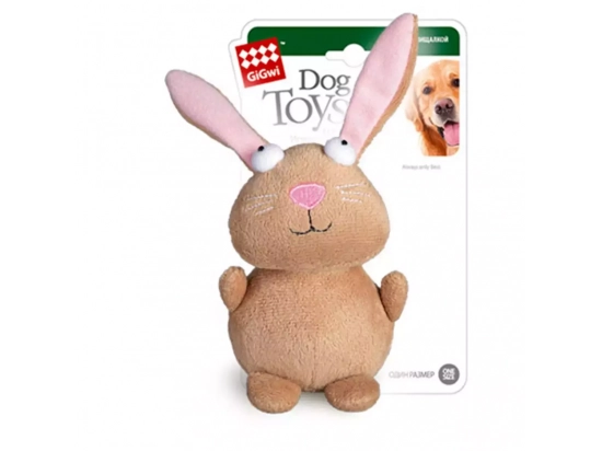 Фото - GiGwi (Гигви) Plush Friendz КРОЛИК игрушка для собак с пищалкой, 16 см игрушки GiGwi (Гигви) Plush Friendz КРОЛИК игрушка для собак с пищалкой, 16 см