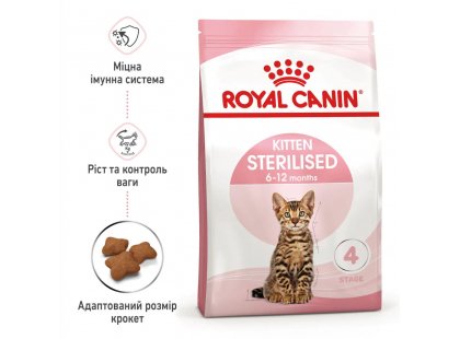 Фото - сухой корм Royal Canin KITTEN STERILISED (КИТТЕН СТЕРИЛИЗЕД) корм для стерилизованных котят от 6 до 12 месяцев