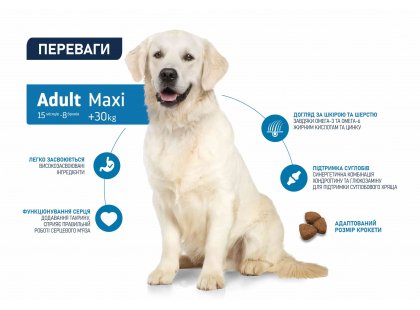 Фото - сухий корм Advance (Едванс) Dog Maxi Adult - корм для дорослих собак великих порід (з куркою та рисом)