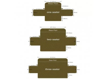 Фото 4 -  лежаки, матраси, килимки та будиночки Senful Modern Sofa Cover водонепроникний чохол на крісло, чорний