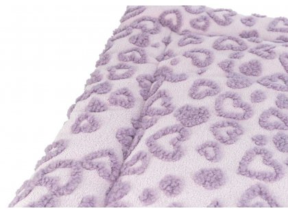 Фото 5 -  лежаки, матраси, килимки та будиночки Trixie Hearts килимок для собак до дня Святого Валентина СЕРЦЯ, бузковий