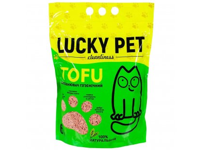 Фото - наполнители Lucky Pet Tofu Соевый наполнитель для кошачьего туалета КЛУБНИКА