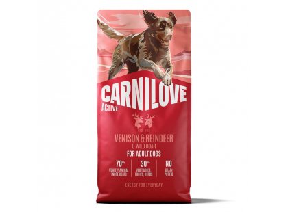 Фото 3 -  сухий корм Carnilove Active Venison & Reindeer & Wild Boar сухий беззерновий корм для собак ОЛЕНИНА та ДИКИЙ КАБАН