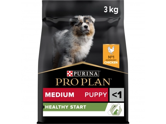 Фото - сухий корм Purina Pro Plan (Пуріна Про План) Puppy Medium Healthy Start Chicken сухий корм для цуценят середніх порід, вагітних та годуючих КУРКА