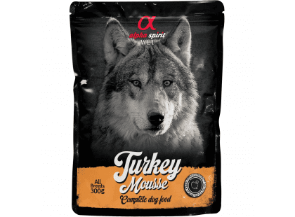 Фото 2 -  вологий корм (консерви) Alpha Spirit Turkey Mousse беззерновий вологий корм для собак ІНДИЧКА, пауч
