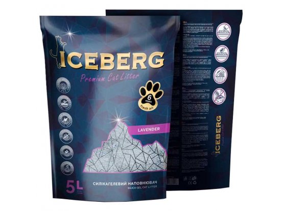 Фото - наполнители Iceberg Premium Cat Litter силикагелевый наполнитель для кошачьего туалета ЛАВАНДА