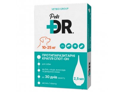 Фото 3 -  від бліх та кліщів Dr.Pets (Доктор Петс) спот-он краплі від бліх, кліщів для собак
