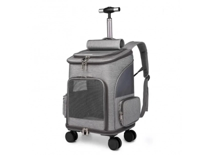 Фото - Voyager Pet Trolley Bag водонепроникний візок-рюкзак для кішок та собак, сірий переноски, сумки, рюкзаки Voyager Pet Trolley Bag водонепроникний візок-рюкзак для кішок та собак, сірий