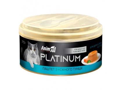 Фото - AnimAll Platinum Tuna консерви для кішок, паштет, ТУНЕЦЬ вологий корм (консерви) AnimAll Platinum Tuna консерви для кішок, паштет, ТУНЕЦЬ