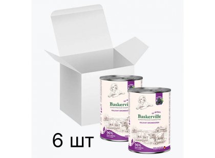 Фото 4 -  влажный корм (консервы) Baskerville Super Premium ТЕЛЯТИНА И ЕЖЕВИКА - консервы для щенков