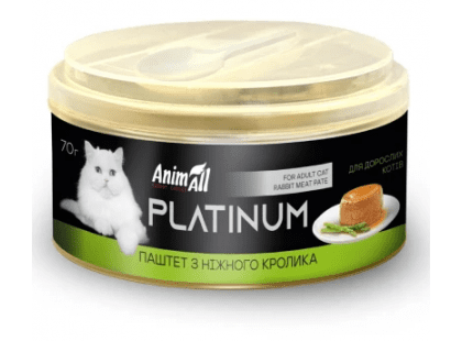 Фото - AnimAll Platinum Rabbit консерви для кішок, паштет, КРОЛИК вологий корм (консерви) AnimAll Platinum Rabbit консерви для кішок, паштет, КРОЛИК