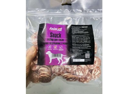 Фото 4 -  ласощі AnimAll Snack качині медальйони з тріскою для собак