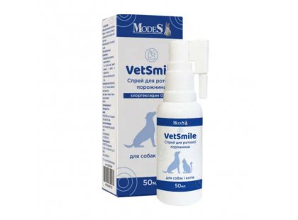 Фото - Modes VetSmile спрей для ротової порожнини котів і собак для порожнини рота Modes VetSmile спрей для ротової порожнини котів і собак