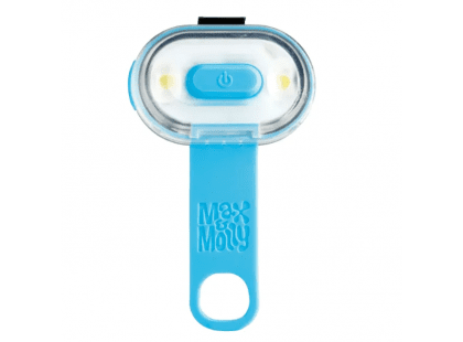 Фото - амуніція Max & Molly Urban Pets Matrix Ultra LED Safety Light Sky Blue/Hanging Pack світлодіодний ліхтарик на нашийник для собак, блакитний