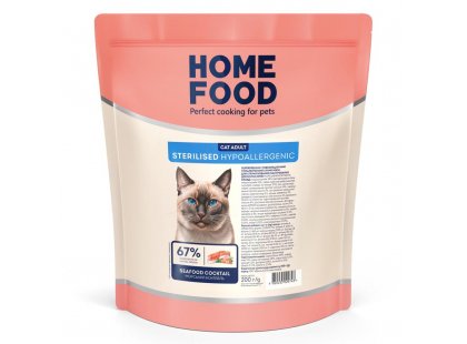 Фото - сухий корм Home Food (Хоум Фуд) Cat Adult Seafood Cocktail гіпоалергенний корм для котів із чутливим травленням МОРСЬКИЙ КОКТЕЙЛЬ