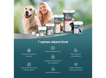 Фото 4 -  от копрофагии 8in1 (8в1) EXCEL DETER (ЕКСЕЛЬ ДЕТЕР ОТ КОПРОФАГИИ) пищевая добавка для собак