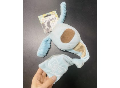 Фото 2 -  игрушки Flamingo (Фламинго) SHABBY CHIC DOG (ПЛЮШЕВАЯ СОБАКА С ПИЩАЛКОЙ И МЯЧОМ) игрушка для собак