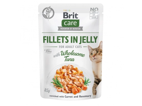 Фото - вологий корм (консерви) Brit Care Cat Adult Tuna, Carrot & Rosemary консерви для кішок ТУНЕЦЬ, МОРКВА та РОЗМАРИН