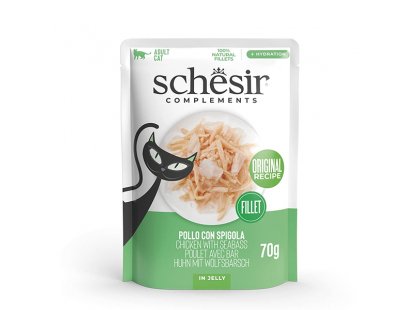 Фото - Schesir (Шезир) консервы для кошек Курица с окунем влажный корм (консервы) Schesir (Шезир) консервы для кошек Курица с окунем