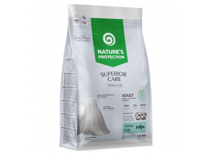 Фото - Natures Protection GRAIN FREE WHITE DOGS ADULT FISH корм для взрослых собак маленьких и миниатюрных пород с белой шерстью БЕЛАЯ РЫБА сухой корм Natures Protection GRAIN FREE WHITE DOGS ADULT FISH корм для взрослых собак маленьких и миниатюрных пород с белой шерстью БЕЛАЯ РЫБА