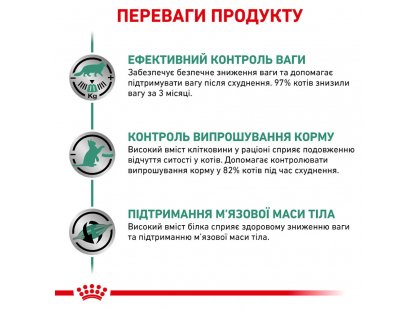 Фото - ветеринарні корми Royal Canin SATIETY WEIGHT MANAGEMENT (КОНТРОЛЬ ВАГИ) сухий лікувальний корм для кішок