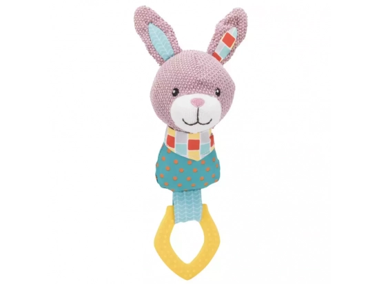 Фото - игрушки Trixie JUNIOR BUNNY игрушка для собак и щенков, КРОЛИК С КОЛЬЦОМ