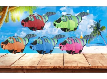 Фото 5 -  рятувальні жилети Fovis Derby Fish Design рятувальний жилет для собак, синій