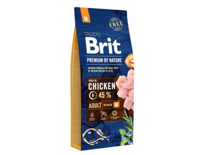 Фото - сухой корм Brit Premium Dog Adult Medium М Chicken сухой корм для собак средних пород КУРИЦА