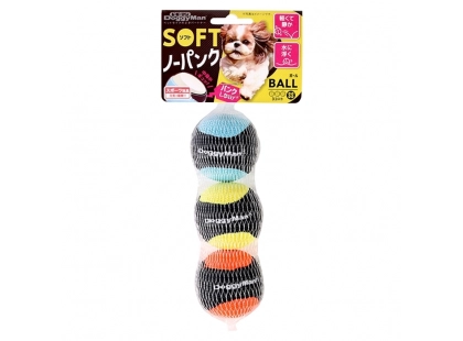 Фото 2 -  іграшки DoggyMan Soft Ball м'яка іграшка для собак М'ЯЧ, набір 3 шт