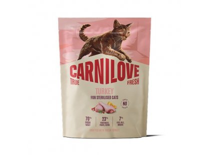 Фото 2 -  сухой корм Carnilove True Fresh Sterilised Turkey сухой беззерновой корм для стерилизованных кошек ИНДЕЙКА