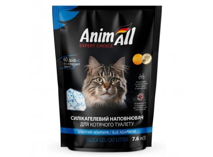 Фото - наповнювачі AnimAll Blue Aquamarine силікагелевий наповнювач для котячого туалету БЛАКИТНИЙ АКВАМАРИН