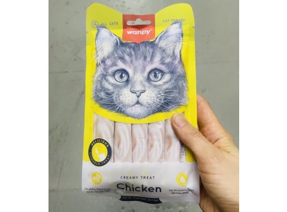 Фото 2 -  лакомства Wanpy (Ванпи) Creamy Lickable Treats Chicken жидкое лакомство для кошек КУРИЦА