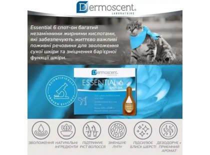 Фото 5 -  лечебные средства Dermoscent (Дермосент) Essential 6 spot-on - Средство по уходу за кожей и шерстью кошек