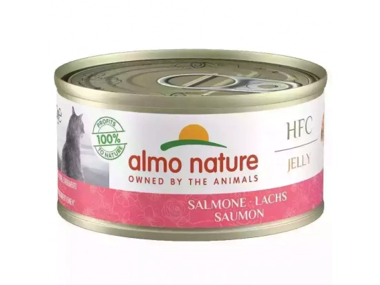 Фото - вологий корм (консерви) Almo Nature HFC JELLY SALMON консерви для кішок ЛОСОСЬ, желе