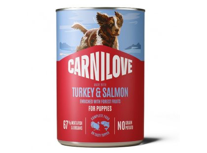 Фото - Carnilove Puppies Salmon & Turkey влажный корм для щенков, паштет ЛОСОСЬ и ИНДЕЙКА влажный корм (консервы) Carnilove Puppies Salmon & Turkey влажный корм для щенков, паштет ЛОСОСЬ и ИНДЕЙКА