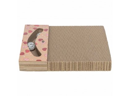 Фото - Trixie Когтеточка из картона ко дню Св. Валентина с мячиками, оранжевый когтеточки, с домиками Trixie Когтеточка из картона ко дню Св. Валентина с мячиками, оранжевый