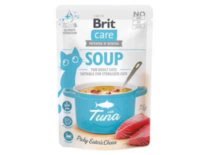 Фото - вологий корм (консерви) Brit Care Cat Soup with Tuna консерви для котів СУП з ТУНЦЕМ