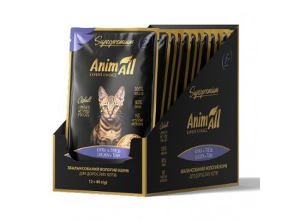 Фото 3 -  влажный корм (консервы) AnimAll Cat Tuna Chicken влажный корм для кошек КУРИЦА И ТУНЕЦ
