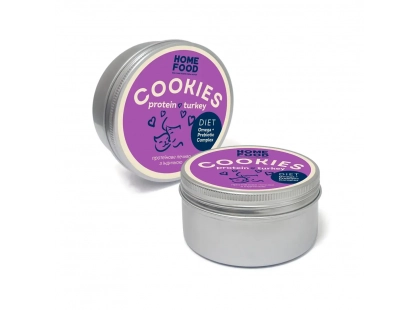 Фото 5 -  лакомства Home Food Cookies Protein Turkey протеиновое печенье для кошек ИНДЕЙКА
