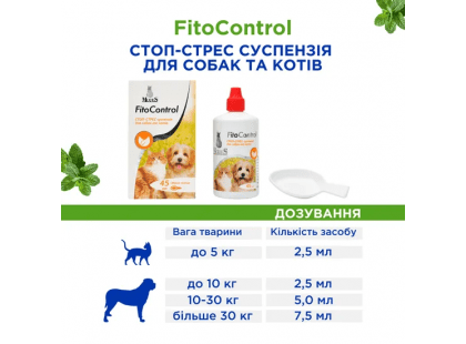 Фото 7 -  для нервової системи (від стресу) Modes Fito Control Стоп-Стрес суспензія для котів і собак