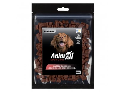 Фото 2 -  лакомства AnimAll Platinum лакомство для собак СОЛОМКА МИНИ С ГОВЯДИНОЙ